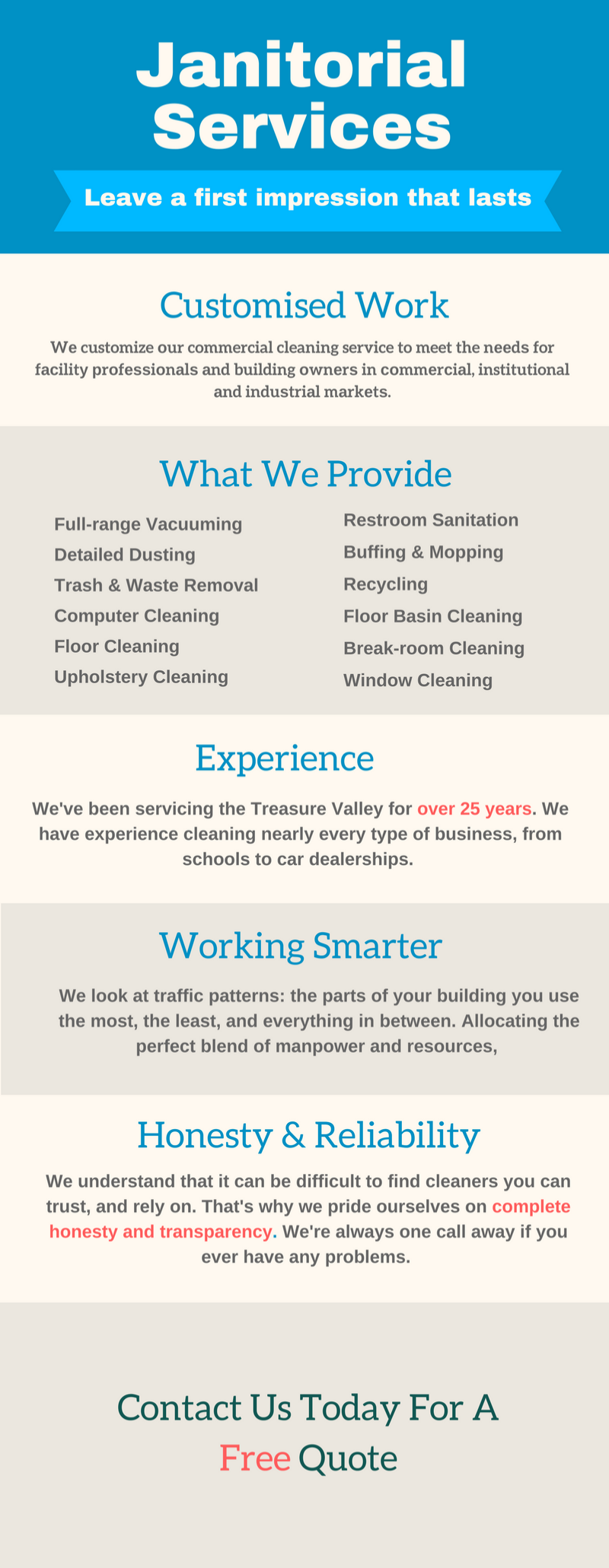 Janitorial Services - commercial cleaning